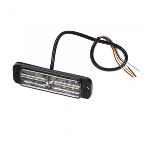 LINEAR LED výstražné oranžové světlo 12V/24V - 6x5W LED/ECE R65/R10 (120x31x14mm)